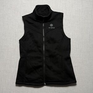 Ororo Heated Fleece Vest Full Zip Black Lined Softshell Warm Pockets Size S
